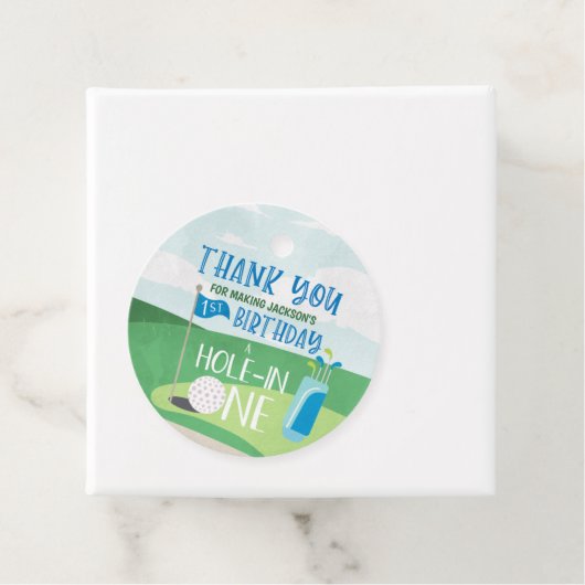 Loch in One Round Labels, Golf Vielen Dank Geschenkanhänger (Beispiel)