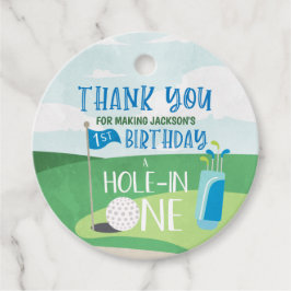 Loch in One Round Labels, Golf Vielen Dank Geschenkanhänger