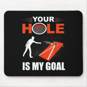 Loch ist lustiges Cornhole-Spiel-Ziel Bean Bag Tos Mousepad