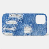 Loch, Jeans aus Denim, rippte Textur Case-Mate iPhone Hülle (Rückseite (Horizontal))
