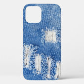Loch, Jeans aus Denim, rippte Textur Case-Mate iPhone Hülle (Rückseite)