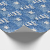 Loch, Jeans aus Denim, rippte Textur Geschenkpapier (Ecke)
