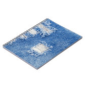 Loch, Jeans aus Denim, rippte Textur Notizblock (Linke Seite)