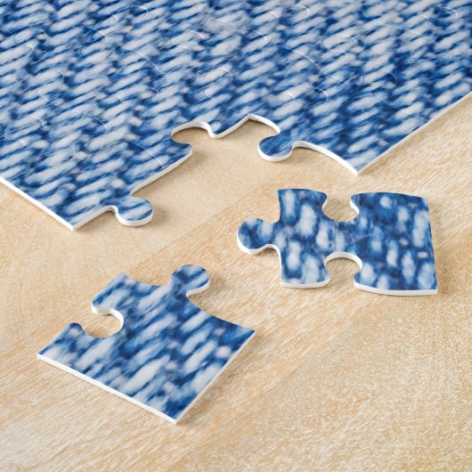 Loch, Jeans aus Denim, rippte Textur Puzzle (Seite)