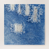 Loch, Jeans aus Denim, rippte Textur Puzzle (Horizontal)