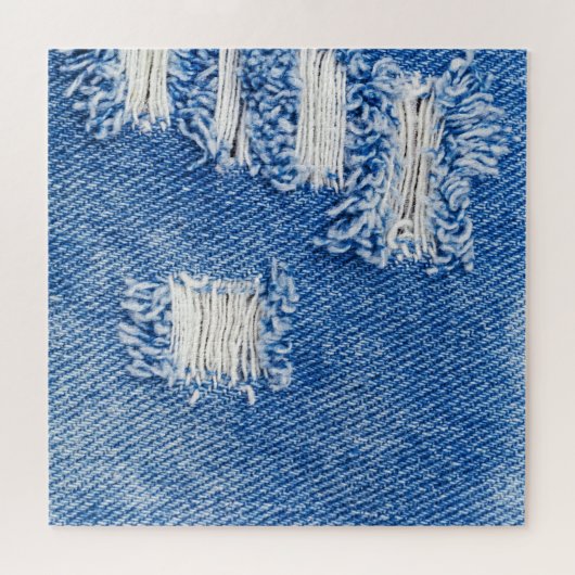 Loch, Jeans aus Denim, rippte Textur Puzzle (Horizontal)