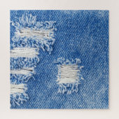 Loch, Jeans aus Denim, rippte Textur Puzzle (Vertikal)