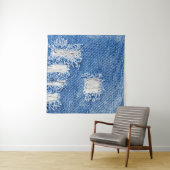 Loch, Jeans aus Denim, rippte Textur Wandteppich (Beispiel)