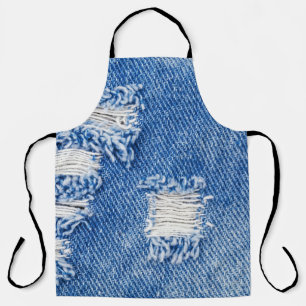 Loch, Jeans, zerrissene Textur Schürze