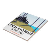 Loch Katrine Scotland Reiseplakat Fliese (Seite)