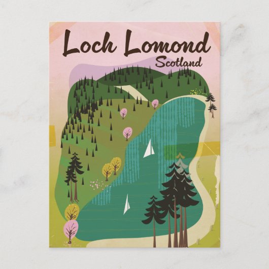 Loch Lamond Scotland Postkarte (Vorderseite)