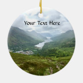 Loch Leven Landschaft im schottischen Hochland Keramik Ornament (Hinten)