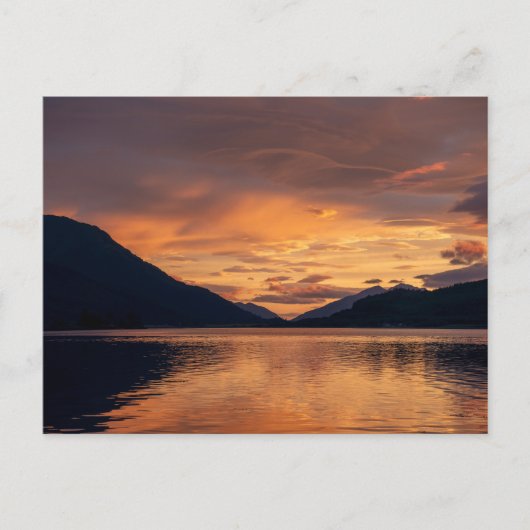 Loch Leven Sunset Feiertagspostkarte (Vorderseite)