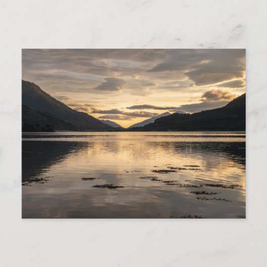 Loch Leven Sunset Postkarte (Vorderseite)