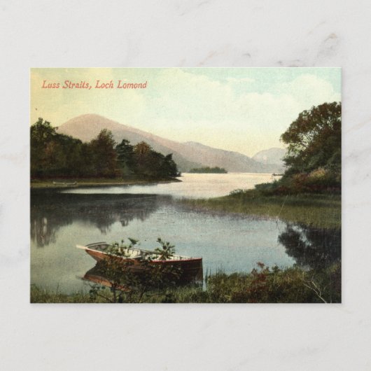 Loch Lomond, Schottland, Luss Straits 1915 Vintag Postkarte (Vorderseite)