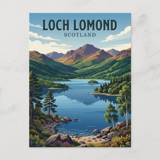 Loch Lomond Schottland Postkarte (Vorderseite)