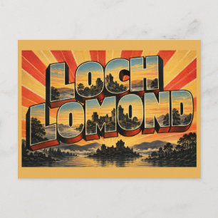 Loch Lomond Schottland Vintage Reise Kunst Postkarte