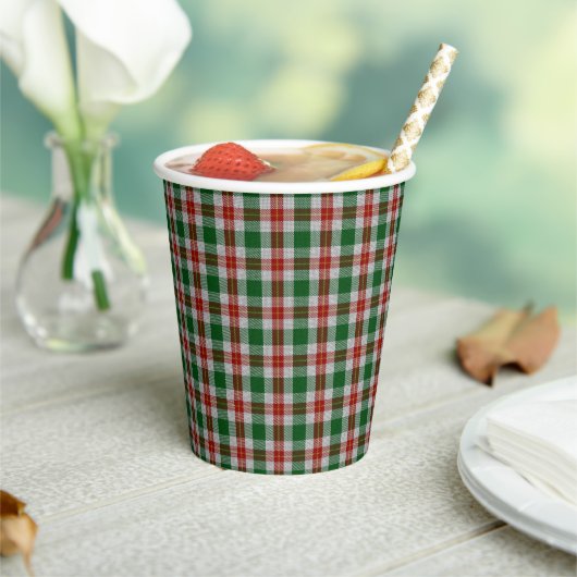 Loch Lomond Scottish Kariert Pattern Paper Cups Pappbecher (In Situ)