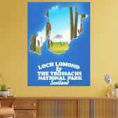 Loch Lomond & the trossachs National Park Map Leinwanddruck (Insitu (Wohnzimmer))