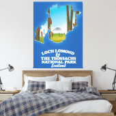 Loch Lomond & the trossachs National Park Map Leinwanddruck (Insitu (Schlafzimmer))