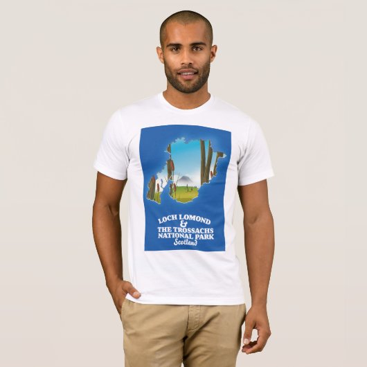 Loch Lomond & the trossachs National Park Map T-Shirt (Vorne ganz)