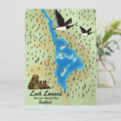 Loch Lomond, Trossachs, Schottland-Karte (Stehend Vorderseite)