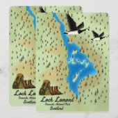 Loch Lomond, Trossachs, Schottland-Karte (Vorne/Hinten)