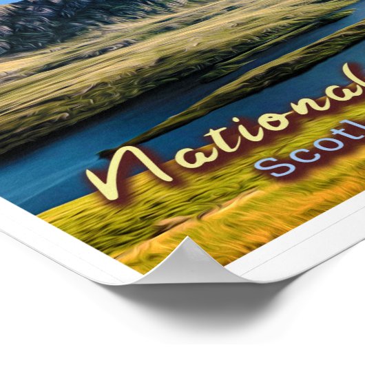 LOCH LOMOND und DER TROSSACHS NATIONAL PARK - UK Poster (Ecke)