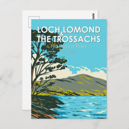 Loch Lomond und der Trossachs-Nationalpark Postkarte (Vorne/Hinten)