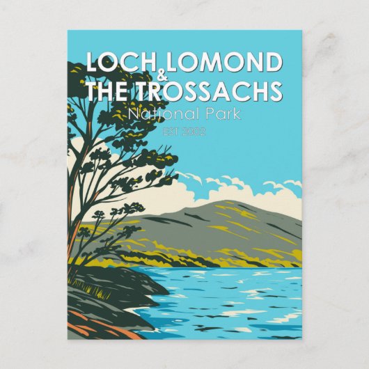 Loch Lomond und der Trossachs-Nationalpark Postkarte (Vorderseite)