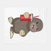 Loch mit Drink-Tasse Fleecedecke (Vorderseite (Horizontal))