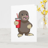 Loch mit Drink-Tasse Karte (Gelbe Blume)