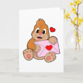 Loch mit Herzumschlag Karte (Gelbe Blume)