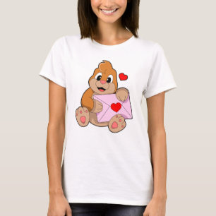 Loch mit Herzumschlag T-Shirt