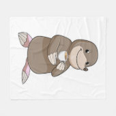 Loch mit Kaffee-Cup Fleecedecke (Vorderseite (Horizontal))