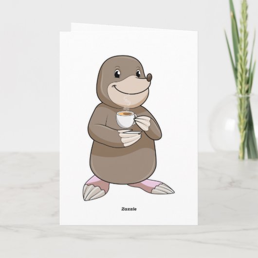 Loch mit Kaffee-Cup Karte (Rückseite)