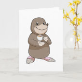 Loch mit Kaffee-Cup Karte (Gelbe Blume)