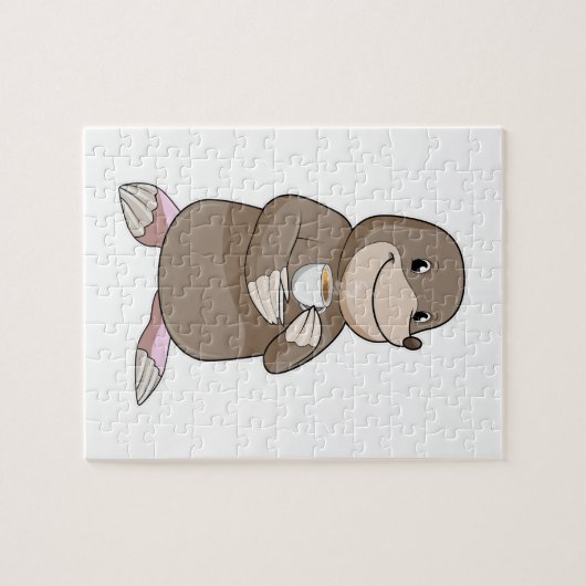 Loch mit Kaffee-Cup Puzzle (Horizontal)