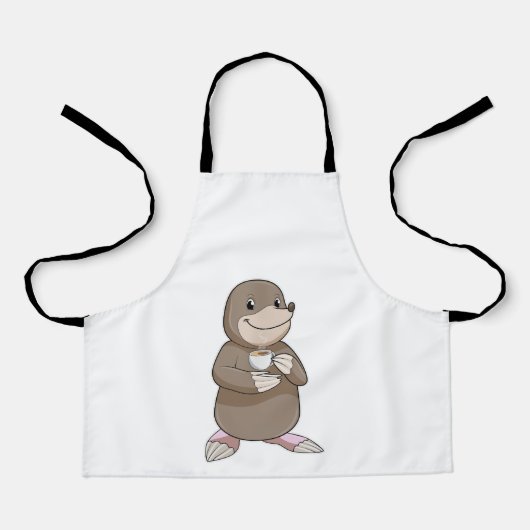 Loch mit Kaffee-Cup Schürze (Vorderseite)