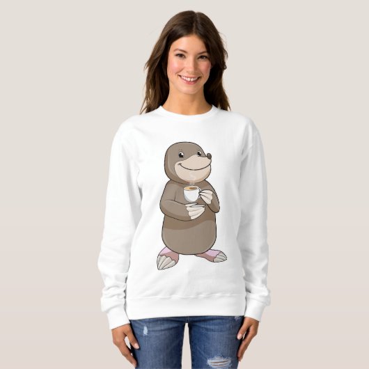 Loch mit Kaffee-Cup Sweatshirt (Vorne ganz)