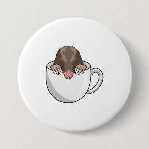 Loch mit Kaffee-Tasse Button