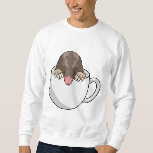 Loch mit Kaffee-Tasse Sweatshirt (Vorderseite)