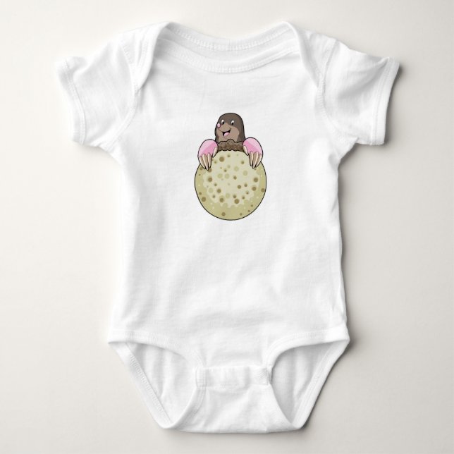 Loch mit Mond Baby Strampler (Vorderseite)
