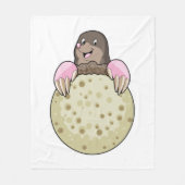 Loch mit Mond Fleecedecke (Vorderseite)