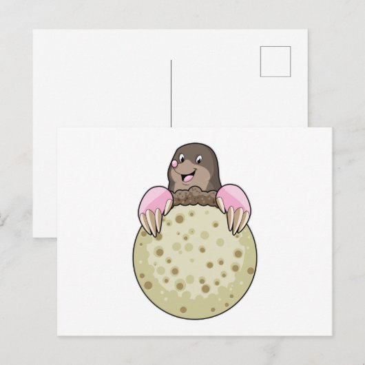 Loch mit Mond Postkarte (Vorne/Hinten)