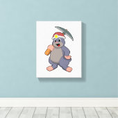 Loch mit Pickaxe Leinwanddruck (Insitu (Holzboden))