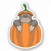 Loch mit Pumpkin Aufkleber (Vorderseite)