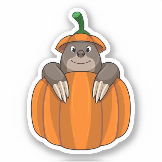 Loch mit Pumpkin Aufkleber (Vorderseite)