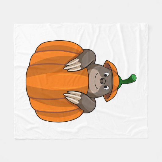 Loch mit Pumpkin Fleecedecke (Vorderseite (Horizontal))