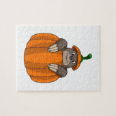 Loch mit Pumpkin Puzzle (Horizontal)